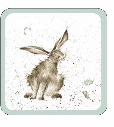 Wrendale Designs Individual Cork Backed Coaster - Hare