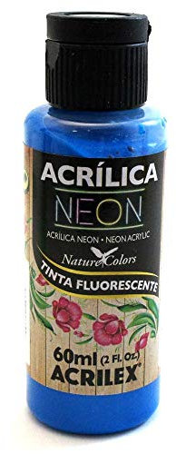 ACRILEX NEÓN Pintura ACRÍLICA Fluorescente 60 ML (109 Azul)