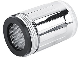 Water Faucet 3 Color LED Light Tap Changing Glow Temperature Sensor Stream Shower Head Water Filter Faucet for Kitchen Cool Home Accessory Gadget for Kitchen & Bathroom Sinks