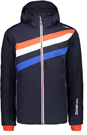 CMP - Herren-Skijacke mit Fester Kapuze, Schwarz Blau, 56