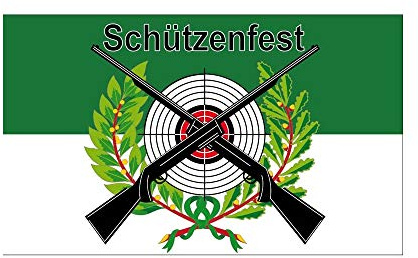 Schützenfest Fahne mit Scheibe (V30) - 90x150cm