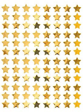 Oblique Unique® 960 Sterne Sticker Stern Aufkleber für Weihnachten Weihnachtsdeko Geschenkdeko Basteln Glänzend in Gold