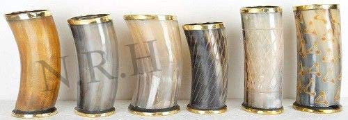 Nautical Instruments - Set di 6 tazze con corno vichinghi, boccale di birra e corno