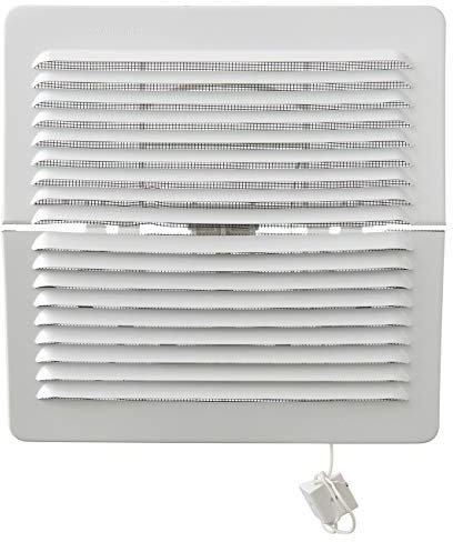 La Ventilazione LADFR2323AB Griglia di ventilazione quadrata pieghevole in Alluminio verniciato bianco con rete antinsetti, dimensioni 228x228 mm