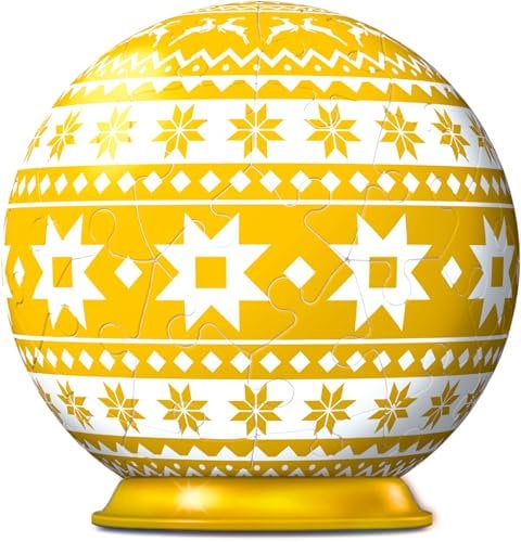 Ravensburger 3D Puzzle-Ball Weihnachtskugel Norweger Muster 11269-54 Teile - für Weihnachtsfans ab 6 Jahren