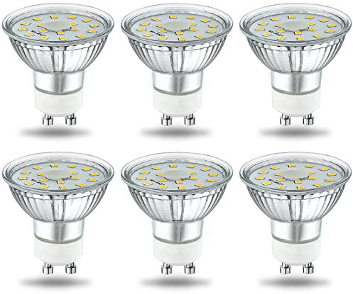 KYOTECH GU10 LED Warmweiss LED GU10 lampe 5W LeuchtmitteL GU10 LED 500LM led Birnen Warmweiß 3000K 50W Halogenlampen Ersetzt GU10 LED Reflektorlampe AC 220V-240V 6er set