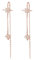 SLUYNZ 925 Sterling Silber Stern Ohrringe Kette für Frauen Mädchen - Lange Tropfen Quaste Einfädler (Roségold)