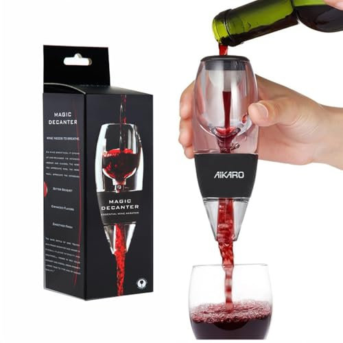 AIKARO - Wine Air Aerator Pourer Red Wine Decanter with Filter and Base