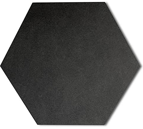 FLEXISTYLE Wanddekoration natur Hexagons aus Holz Eiche/hdf wohnzimmer schlafzimmer (Schwarz, 5mm)