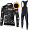 UGLY FROG Uomo Inverno Termico Vello Maniche Lunghe T-Shirt Top Abbigliamento Camicia da Mountain Bike/MTB+Bib Pantaloni