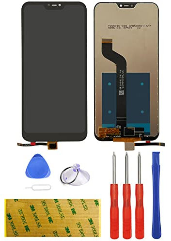 Pantalla LCD Compatible con Xiaomi Mi A2 Lite, Xiaomi Redmi 6 Pro Negro Táctil Reemplazo Reparación Repuesto Ensamblaje Digitalizador con Herramientas Kit Cinta Adhesiva - sin Marco