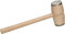 KOTARBAU® Martillo de Madera para Carne, Martillo de Madera con Extremos de Metal, Maza para ablandar la Carne, Mazo para Carne Doble Cara, Martillo ablandador de Carne, Martillo de Cocina Redondo