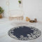 VIMODA In- und Outdoor Teppich Terrassen & Balkon Küche Teppich Meeres Design Muscheln Turkis, Farbe:Blau, Maße:60x100 cm