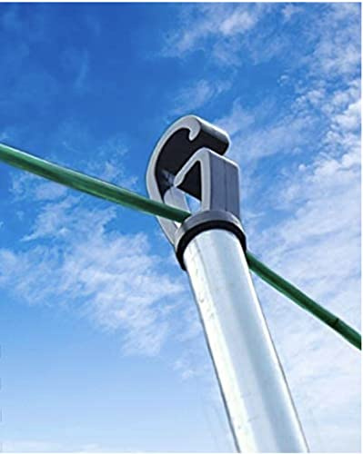 Abaseen 1 x Washing Line Pole | Telescopic Clothes Line Prop | Heavy Duty Multicolor Extending Washing Line Props for Outside