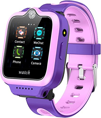 GABLOK Smartwatches 4G GPS WiFi Videochiamata SOS Risposta Telefono Orologio Elettronica (colore : Blu1, Taglia: Nord Sud America)