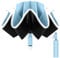 Paraguas Plegable Automático, Paraguas Invertido, Paraguas Plegable Antiviento 10 Varillas para Hombre Mujer, Diámetro 105cm (Azul cielo)