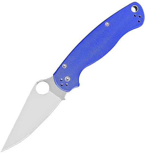 Joa taschenmesser Tragbar klappmesser scharf Outdoor messer Survival jagdmesser 440 stahl Aus messer loch metal messer multi Handliches Handwerkzeuge EDC Gürtelmesser Blau