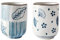 Bafnsiji Tea Cup Set of 2 Ceramic Tea Cups, 150ml Handmade Vintage Coffee Mug, Japanese Style Ceramic Teacup, Vintage Floral Porcelain Tea Set, Handmade Porcelain Handleless Mug,A