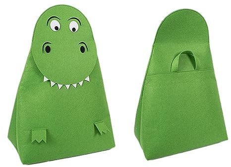 INDA-Exclusiv Kids XXL Aufbewahrungsbox Spielzeugkiste Spielzeugaufbewahrungsbox Spielzeugtruhe Filztasche Filz Tiere H73cm, Model:Dino