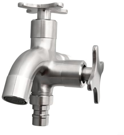 Edelstahl 1 in 2 Out Wasserhahn Küche Bar Badezimmer Waschbecken Wasserhahn