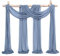 Showgeous 2 Pack Querbehang Staubiges Blau 73cmx610cm Tüll Foto Hintergrund Hochzeit Vorhang Deko Staubiges Blau Chiffon-Stoff Hochzeitsbogen Gardinen für Laube Hochzeit Torbogen Zeremonie Party