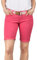 DENIMFY Bermuda Shorts Damen mit Gürtel Regular Fit DFPia Kurze Hose Chino Short Sommer Stretch Einfarbig, Größe:L, Farben:Fruit Dove Pink