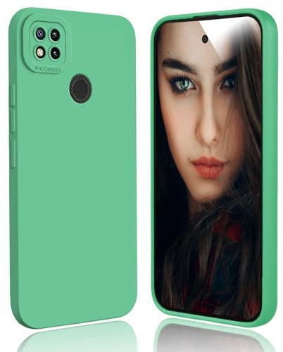 DESSEN Funda para Xiaomi Redmi 9C NFC/Redmi 9C Capa - Silicona Carcasa Antigolpes Protector Camara Móvil Case Cover Suave Delgada Bumper Anti-Huellas, Verde