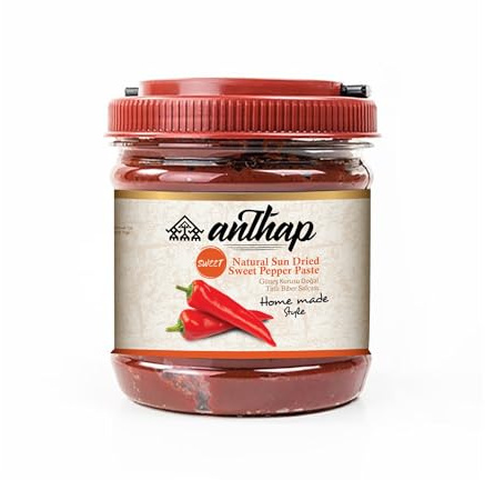 Anthap Natural Sweet Pepper Paste, Red Pepper Paste, Natural Sun Dried, No Preservatives and Additives, Only Salt, Authentic Taste, Traditional Recipe, Perfect for Cooking, Pastas, Pot Dishes, 1kg