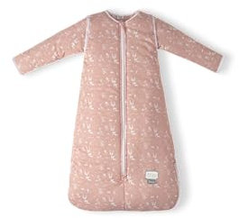 MOOVO by Nuvita 90150 | Sacco Nanna Invernale con Zip Centrale e Cerniera per i Piedi, in Cotone e imbottitura in materiale Riciclato, certificato OEKO TEX | 0-6 MESI | English Rose
