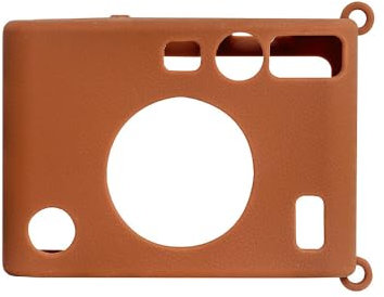 Silicone Case for instax mini EVO Shatterproof Protection, Solid Color Camera Cover (Brown)