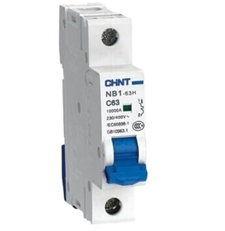 EWWFGUR Disjoncteur Miniature Basse Tension NB1-63 1P Protection de Moteur modulaire sur Rail DIN Interrupteur à air(10A)