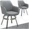 tectake® 2er Set Stuhl drehbar, Esszimmerstühle mit Armlehne, Küchenstühle, Stühle Esszimmer, Drehstühle für Dining Lounge, Esstisch, Schminktisch, Armlehnstuhl, Esszimmermöbel - anthrazit