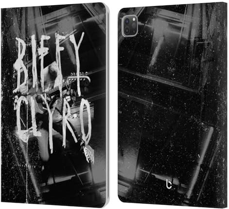 Head Case Designs Licenza Ufficiale Biffy Clyro Bianco Nero Grafica Custodia Portafoglio in Pelle Compatibile con Apple iPad PRO 11 2020/2021 / 2022