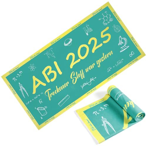 Namalu ABI 2025 Badetuch Geschenke Strandtuch Abitur 2025 Handtuch Strandtücher Duschtuch Badehandtuch für Abschlussfahrt Geburtstag Dusche Schwimmen(Türkis,Akademischer Stil)