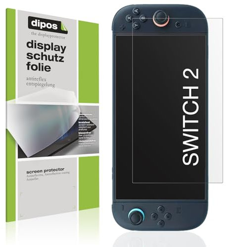 dipos I 2x Schutzfolie matt passend für Nintendo Switch 2 2025 Folie Displayschutzfolie, Ultra-Dünn, Anti-Fingerprint