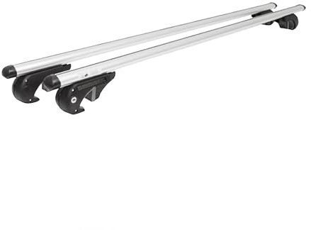 WAXACAR Aluminium Lockable Roof Rail Railing Rack Bars Compatible For Cars With Raised Roof Rails - TUV/GS Tested (1.2 Meters)