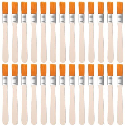 24Pcs Paint Brushes Set for Acrylic Painting 5 Inch Art Painting Brush Set Oil Watercolor Acrylic Paint Brush Soft Bristle Small Paint Brushes for Canvas Face Body Rock Kid Adult Drawing Art Craft