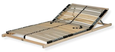 Sleepneo Lattenrost 100x200 cm - Kopfteil verstellbar 42 Latten 7-Zonen Traglast ca. 150 Kg Birken und Buchenschichtholz Selbstmontage Made in Germany