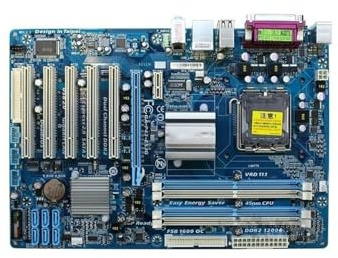 Carte mère de Bureau Fit for GIGABYTE GA-P43-ES3G, Socket P43 LGA 775, for processeur Core 2 Pentium D, DDR2 16 Go, ATX, Originale Carte mère