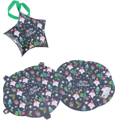 LIGIGWASH 10 Stück Weihnachtsgeschenkboxen für Süßigkeiten Kleine Geschenkverpackungen aus Leichtem Karton Weihnachtliches Design für Bastelarbeiten und Schmuck