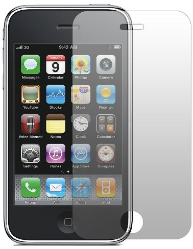 Slabo 2 x Displayfolie für iPhone 3Gs Displayschutzfolie Zubehör Crystal Clear KLAR