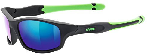 uvex sportstyle 507 - Sonnenbrille für Kinder - 100% UVA-, B, C Schutz - inkl. Kopfband - black matt green/green - one size