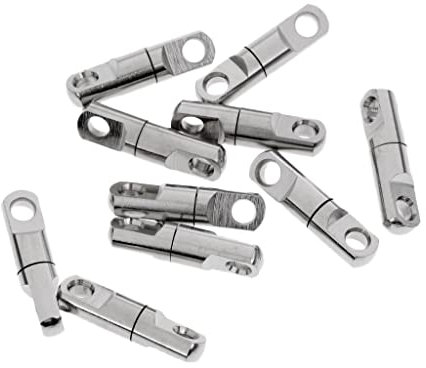 Sharplace 10 Schwere Kugellager Schwenkbar - Angeln Haken Und Schnur Verbinder Zubehör, Silber, 6mm