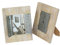 Bilderrahmen mit Fensterladen HOLZ Stehrahmen Fotorahmen antik Landhaus (braun, 2er)