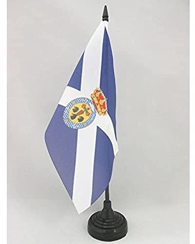 AZ FLAG - Tischflagge Santa Cruz De Tenerife - 21x14 cm - Kanaren Tischfahne 14 x 21 Cm - Flaggen