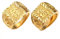 Halukakah ● Gold Segne Alle ● Männlich 18K Gold überzogen Kanji Ring Reich+Glück Set Größe verstellbar mit KOSTENLOSER Geschenkpackung