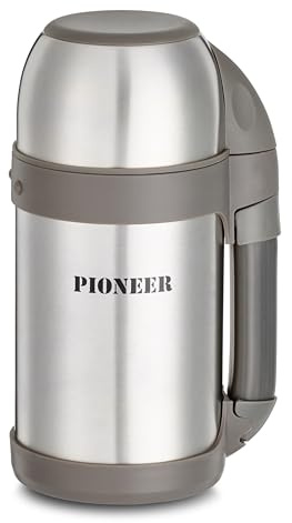 Pioneer Outdoor-Isolierflasche aus Hochwertigem Edelstahl mit Griff und Tasse