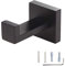 Toprema Towel Robe Hook Clothes Coat Single Hanger Holder Stainless Steel Matte Black Bathroom Lavatory Kitchen Cabinet Closet Hardware Wall Mounted 1 Pack