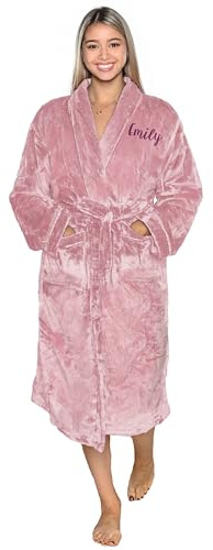 aztex Personalised So Soft Bathrobe, Large/Extra Large, Pink