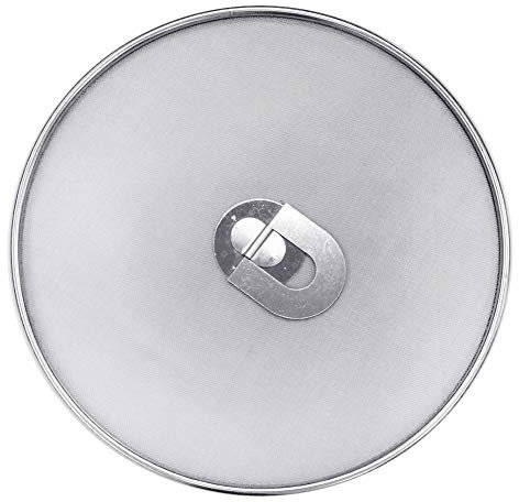 Gemini_mall Stainless Steel Splatter Screen, Splatter Screen for Frying Pan Hot Oil Splash Guard Frying Pan Lid Cover Grease Splatter Guard for Cooking & Frying 33cm/13inch